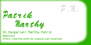 patrik marthy business card